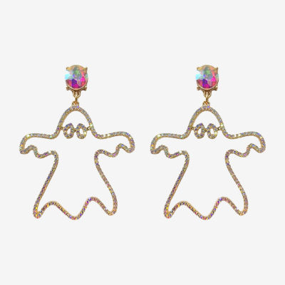 Bijoux Bar Gold Tone Ghost Drop Earrings