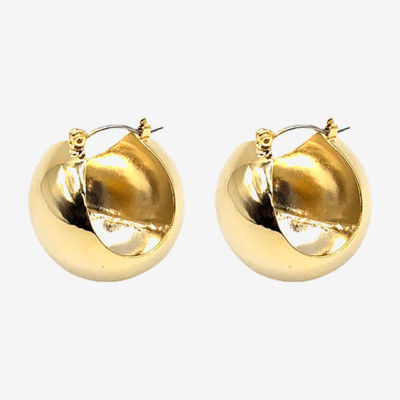 Bijoux Bar Gold Tone Chunky Hoop Earrings