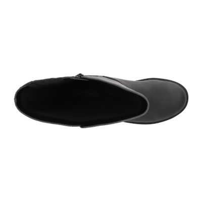 Easy Works By Easy Street Womens Austyn Stacked Heel Riding Boots