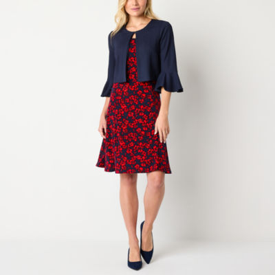 Perceptions Jacket Dress, Color: Red Navy - JCPenney