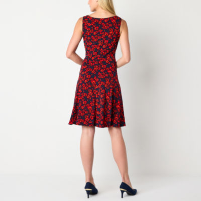 Perceptions Womens Floral Jacket Dress