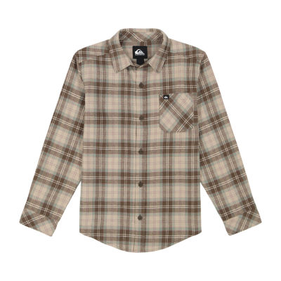 Quiksilver Big Kid Boys Long Sleeve Regular Fit Flannel Shirt