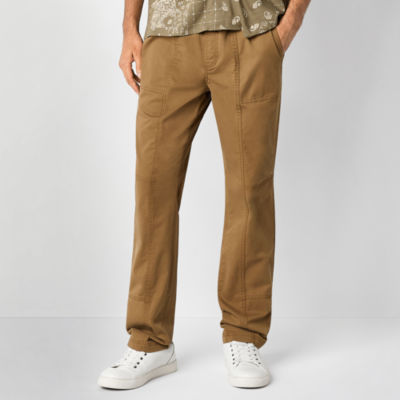 Arizona Mens Buckled Waist Slim Fit Pant