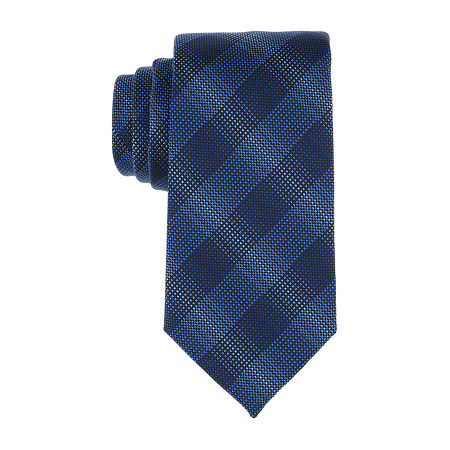 Collection By Michael Strahan Rogen Plaid Tie, One Size, Blue