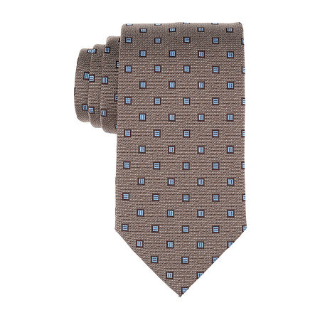 Stafford Rozett Neat Chevron Tie, One Size, Brown