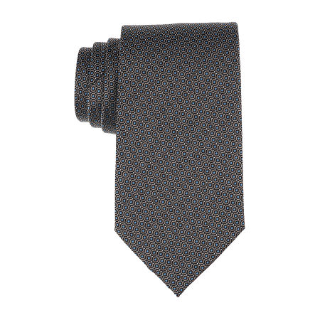 Stafford Romano Neat Chevron Tie, One Size, Brown