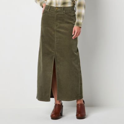 a.n.a Corduroy Womens High Rise Maxi Skirt