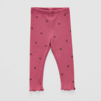Okie Dokie Waffle Knit Baby Girls Full Length Leggings