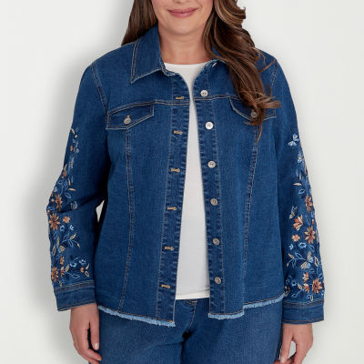 Alfred Dunner Scottsdale Lightweight Denim Plus Jacket Brazos Mall