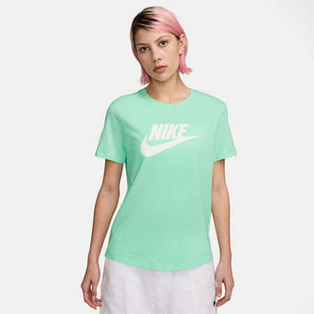 Nike Club Womens Crew Neck Short Sleeve Active T-Shirt, Medium, Green