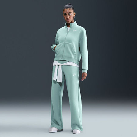 Nike Sportswear Club Fleece Womens Loose Track Jacket, Medium, Green