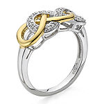 Infinity Promise 1/10 CT. T.W. Diamond Two-Tone Infinity Ring