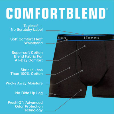 Hanes Men's ComfortBlend® FreshIQ™ ComfortFlex® Waistband Boxer Brief 4-Pack