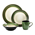 Elama Grand Jade 16-pc. Stoneware Dinnerware Set