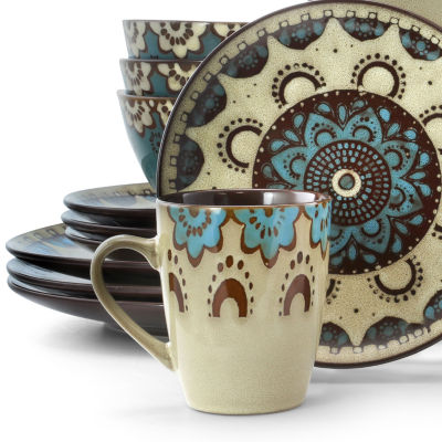 Elama Clay Heart 16-pc. Stoneware Dinnerware Set