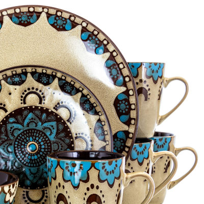 Elama Clay Heart 16-pc. Stoneware Dinnerware Set