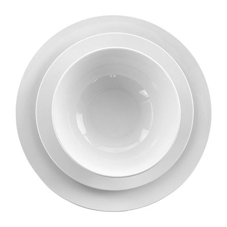 Elama Luna 18-pc. Porcelain Dinnerware Set, One Size, White