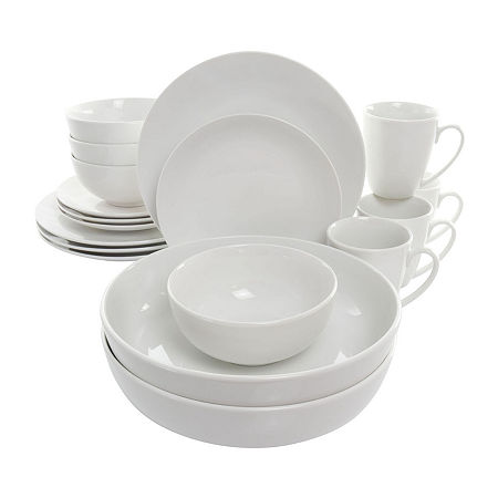 Elama Owen 18-pc. Dinnerware Set, One Size, White