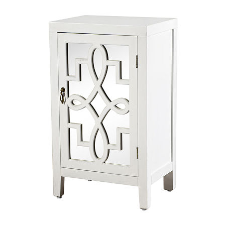 Roxie Rose 1 Door Accent Cabinet, One Size, White