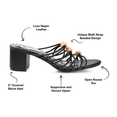 Journee Collection Kennadi Womens Round Open Toe Block Heel Pumps