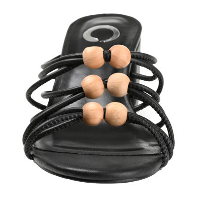 Journee Collection Kennadi Womens Round Open Toe Block Heel Pumps