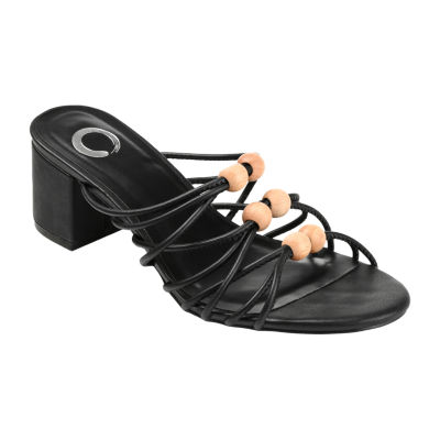 Journee Collection Kennadi Womens Round Open Toe Block Heel Pumps