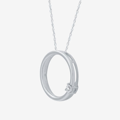 YES, PLEASE! Diamond-Accent Sterling Silver Circle Pendant Necklace