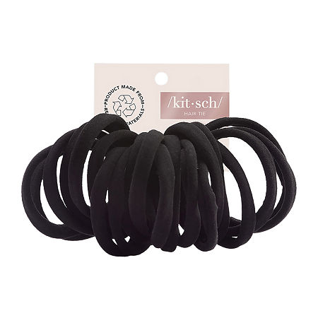 Kitsch Nylon Elastics 20pc Set Black, One Size, Black