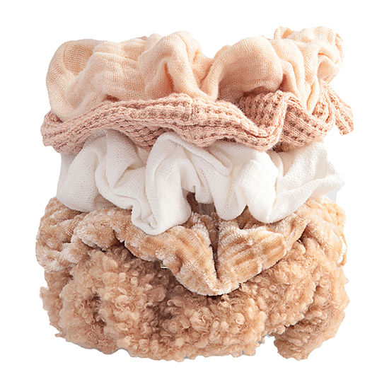 jcpenney.com | new!Kitsch Assorted Textured Scrunchies 5pc Sand