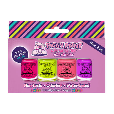 Piggy Paint 4 Pack Neon Nail Polish Box Value Set