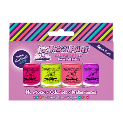 Piggy Paint 4 Pack Neon Nail Polish Box Value Set | Plaza Las Americas