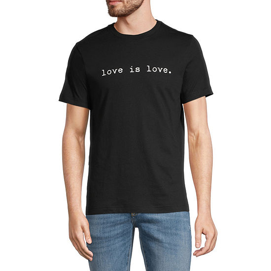 Hope & Wonder Love Is Love Unisex Adult Crew Neck Short Sleeve Regular Fit Graphic T-Shirt
