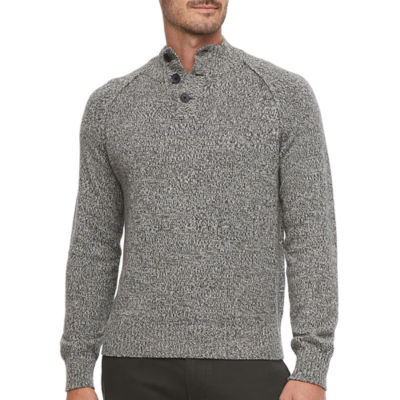 mutual weave Mens Mock Neck Long Sleeve Pullover Sweater - JCPenney