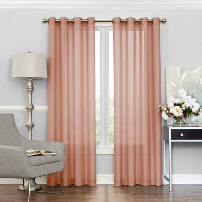 Eclipse Liberty Grommet Top Sheer Single Curtain Panels