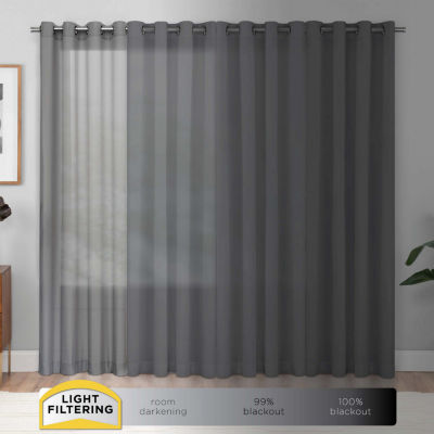 Eclipse Liberty Grommet Top Sheer Single Curtain Panels