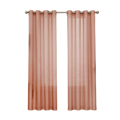 Eclipse Liberty Grommet Top Sheer Single Curtain Panels
