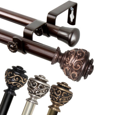 Wrought Iron Double Curtain Rods