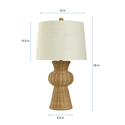 Collective Design By Stylecraft Natural Rattan Table Lamp