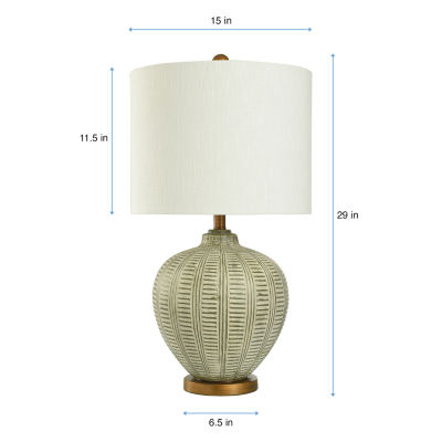Collective Design By Stylecraft Round Textured Table Lamp