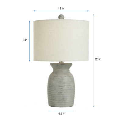 Collective Design By Stylecraft Grey Cement Table Lamp