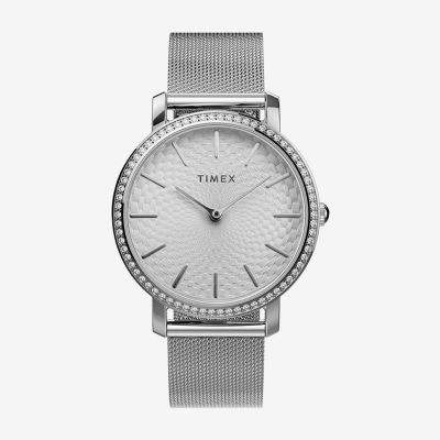 Timex Transcend Womens Silver Tone Stainless Steel Bracelet Watch Tw2v52400vq