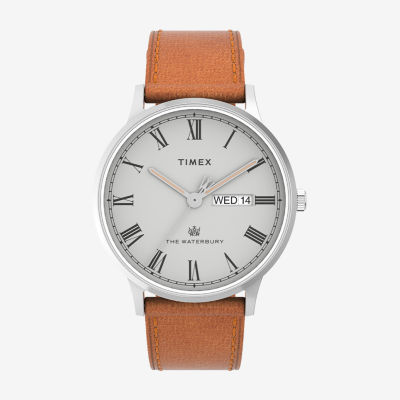 Timex Waterbury Classic Mens Brown Leather Strap Watch Tw2v73600vq