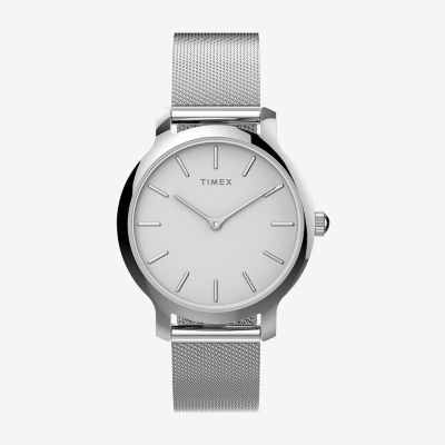 Timex Transcend Womens Silver Tone Stainless Steel Bracelet Watch Tw2u86700vq
