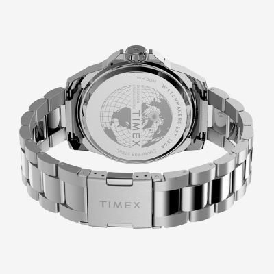 Timex Essex Avenue Mens Silver Tone Stainless Steel Bracelet Watch Tw2u14700vq