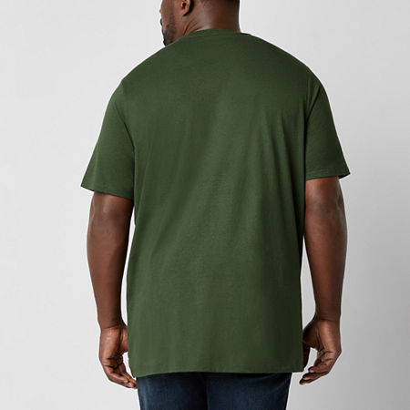St. John's Bay Big And Tall Mens Crew Neck Short Sleeve T-Shirt, 5x-large, Green