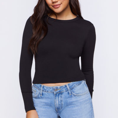 Forever 21 black long sleeve clearance shirt