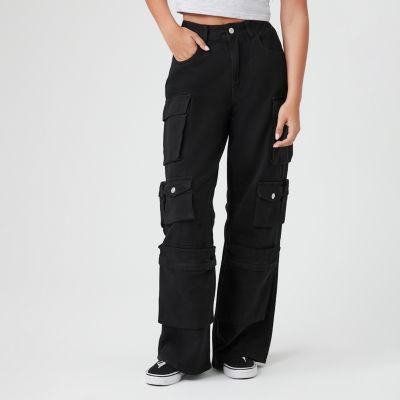 Forever 21 Women's Straight-Leg Trouser Pants in Black Large
