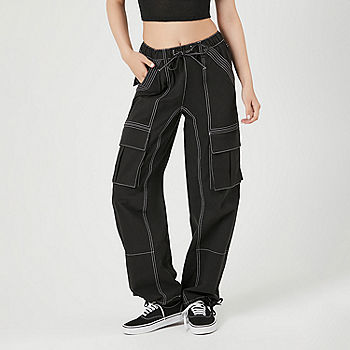 Black And Grey Stitching Flare Pants