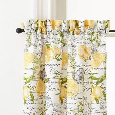 Home Expressions Lemon Zest 2-pc. Rod Pocket Window Tier