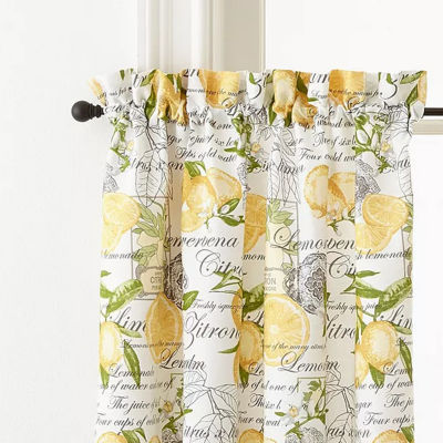 Home Expressions Lemon Zest 2-pc. Rod Pocket Window Tier